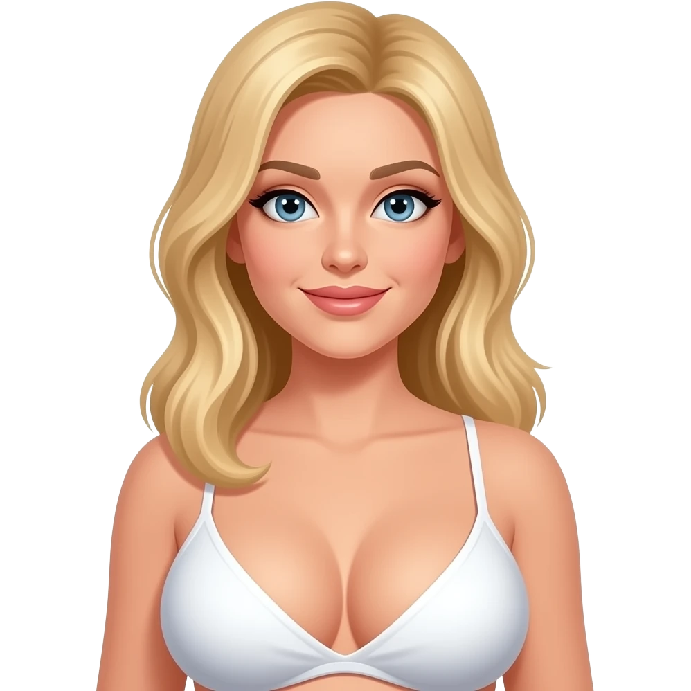 Blonde with big tits emoji