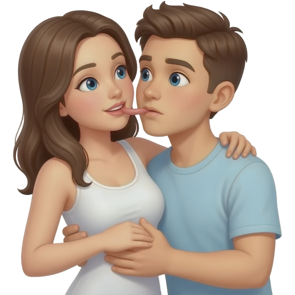 Naked girl and boy fucking emoji