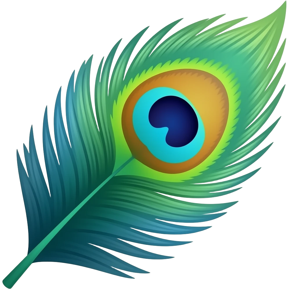 Peacocks feather emoji