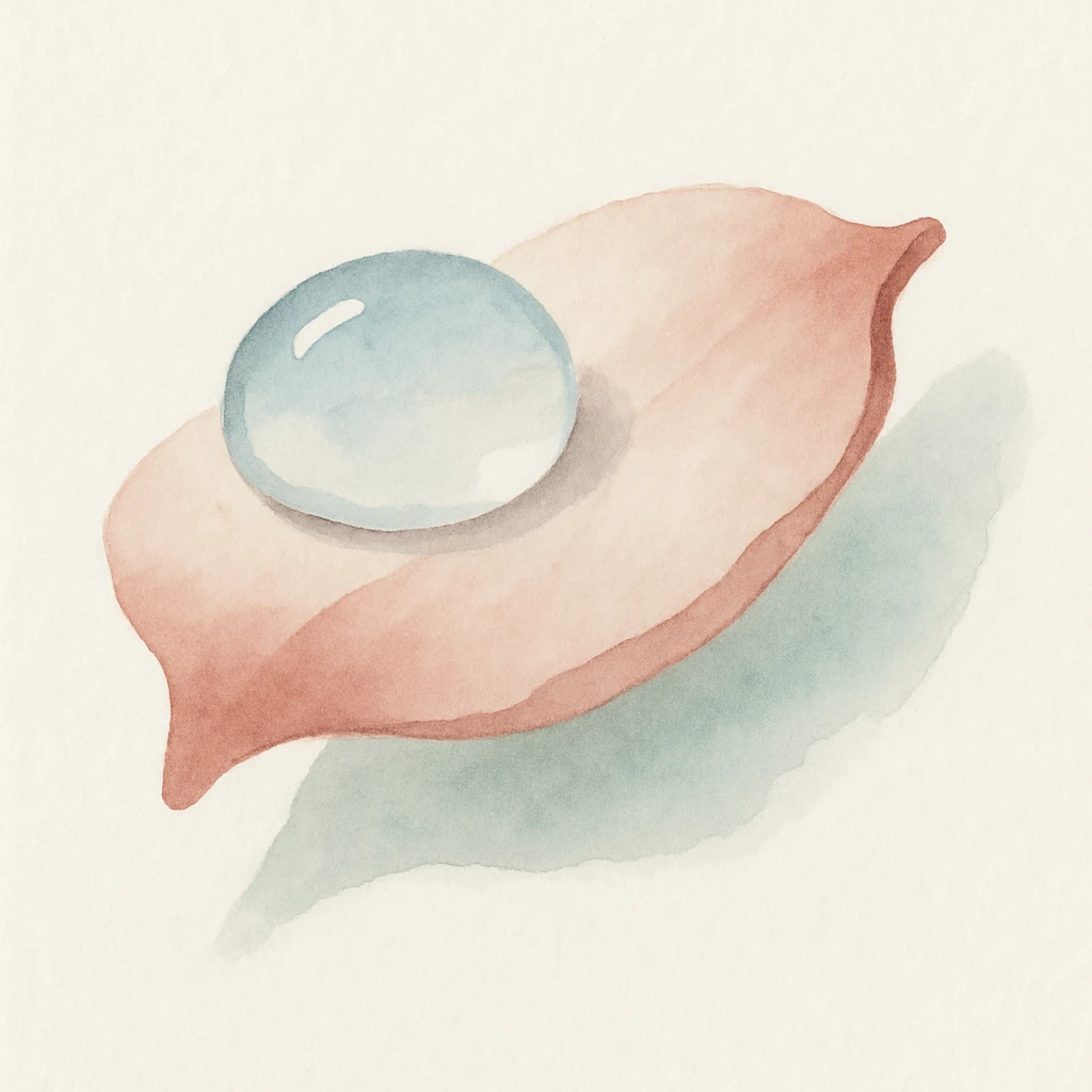 watercolor illustration of a dew drop on a rose petal, gentle blending, delicate details emoji