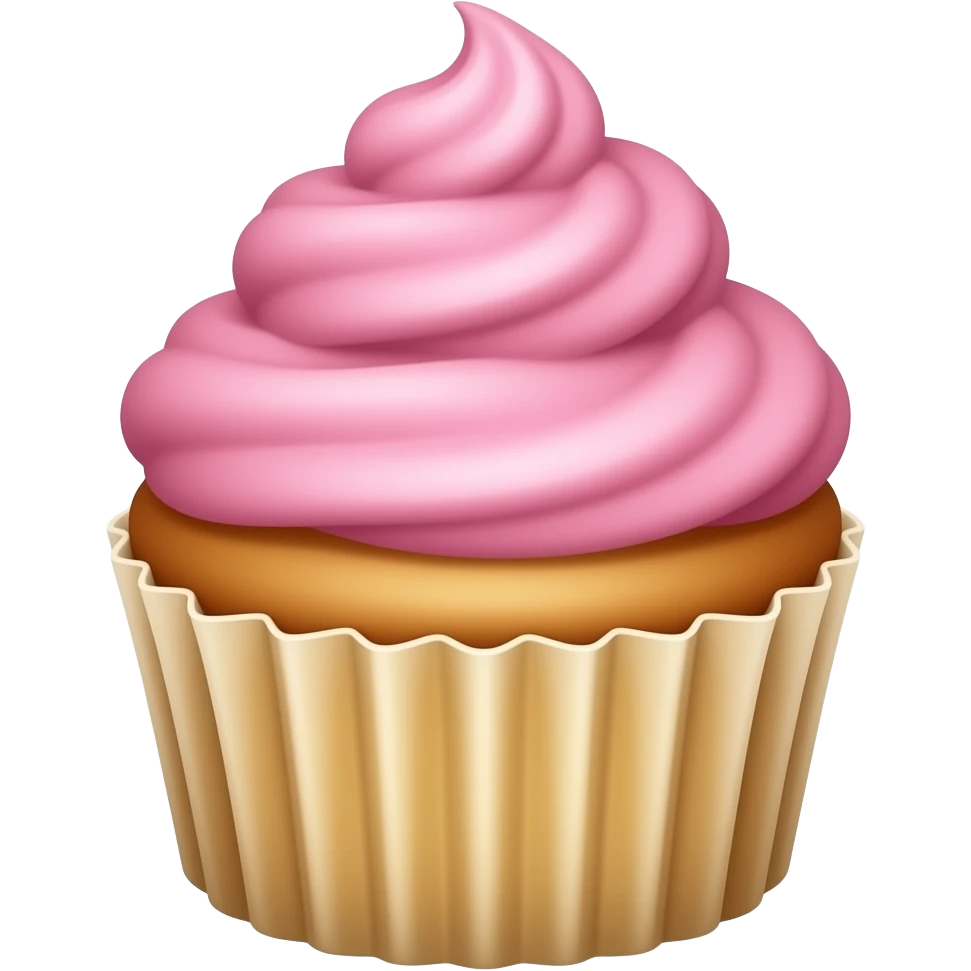 Cupcake with pink icing emoji