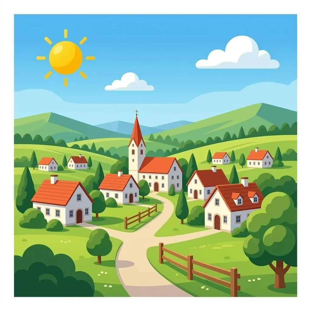 German village in 1600 without background emoji