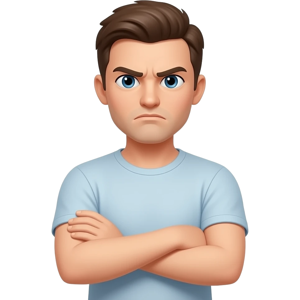 Make this emoji 🙎🏻‍♂️but with folded arms emoji