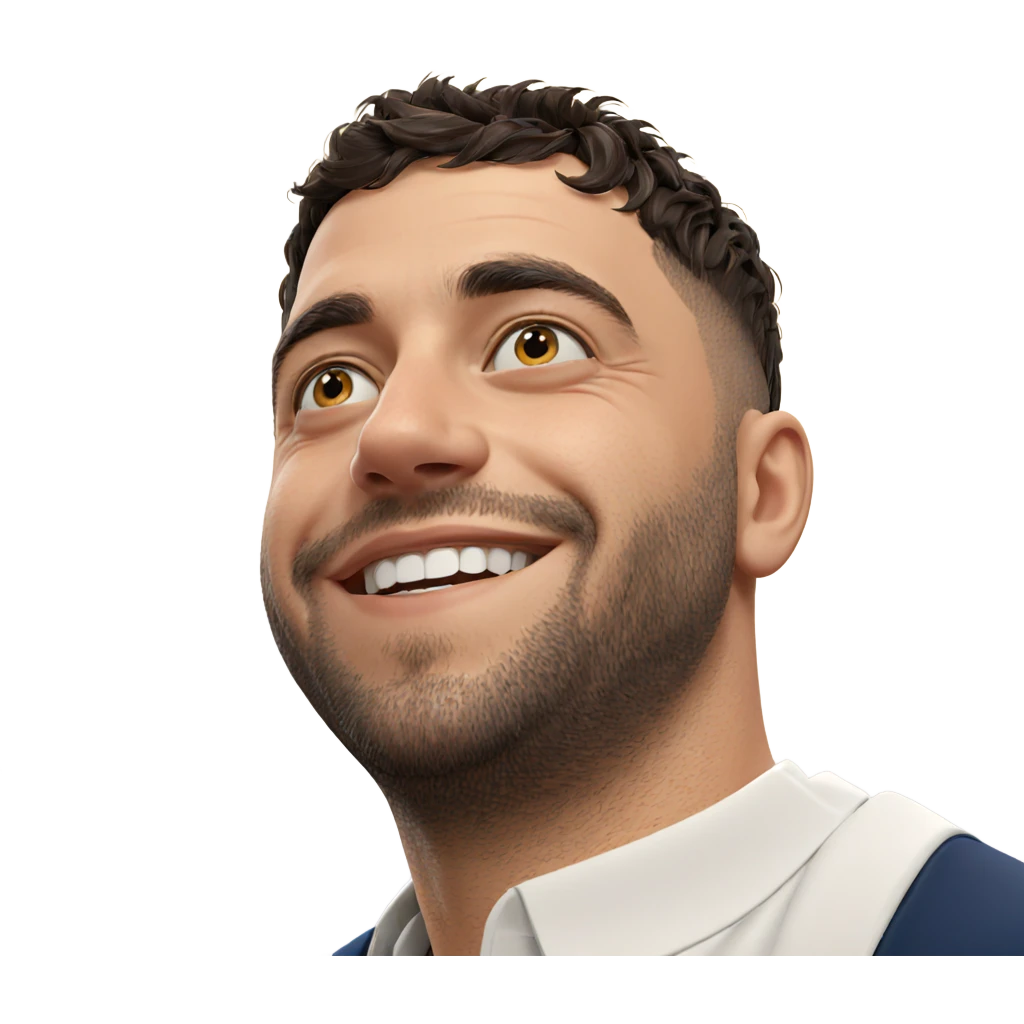 smiling portrait of a man emoji