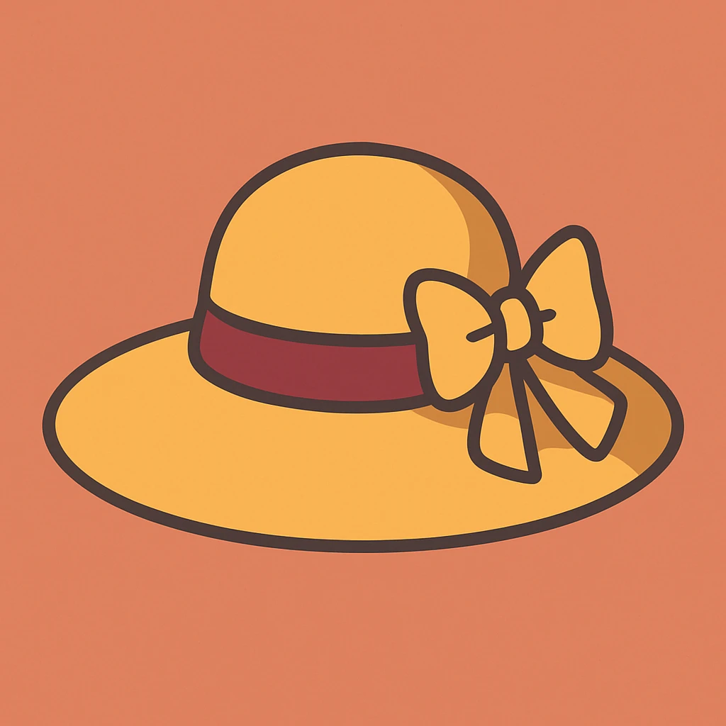 Flat design style Sophie hat emoji