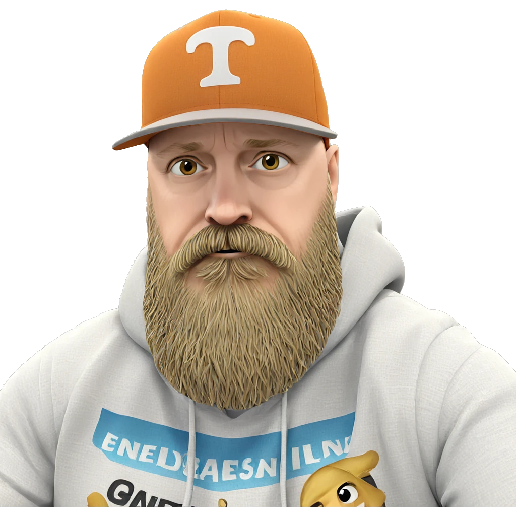 guy in cap with beard emoji