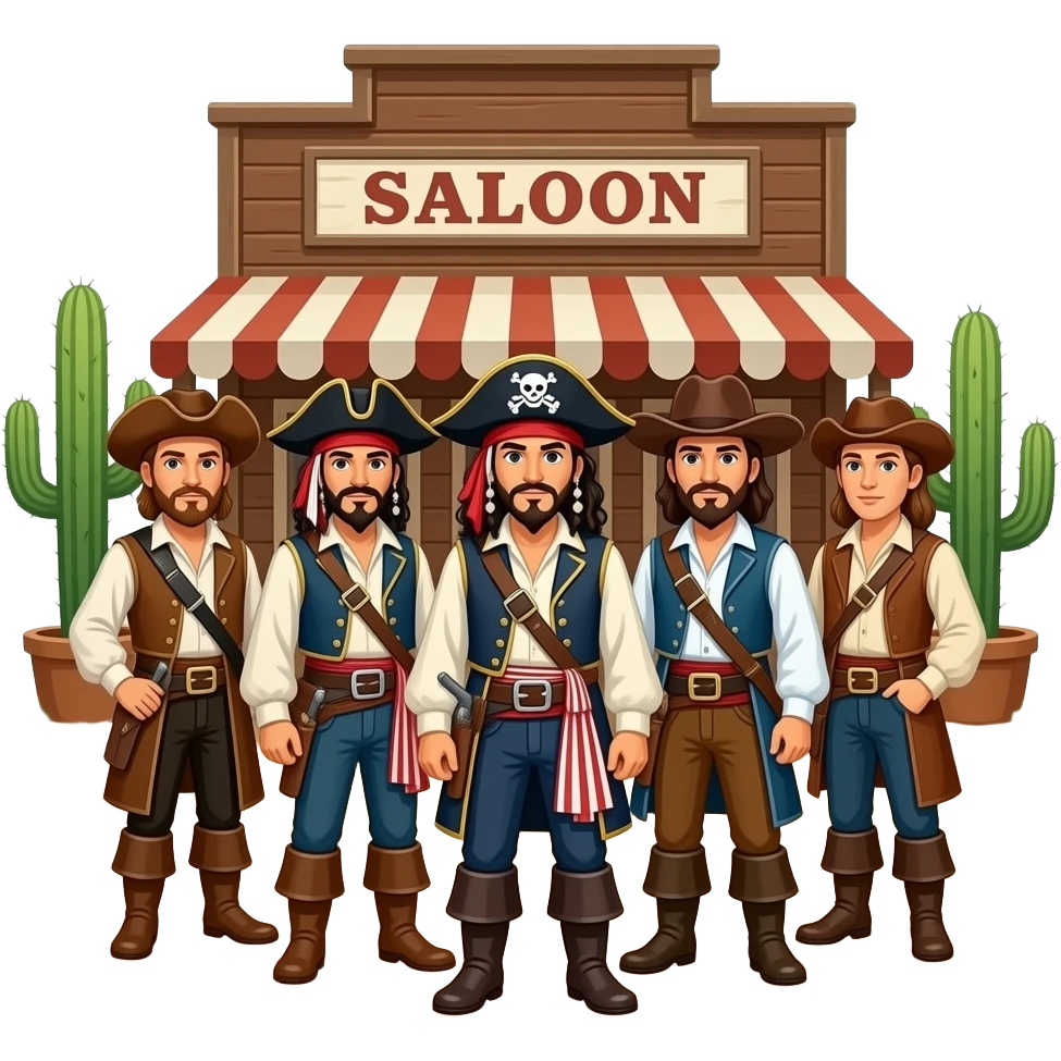Pirates in the wild west emoji