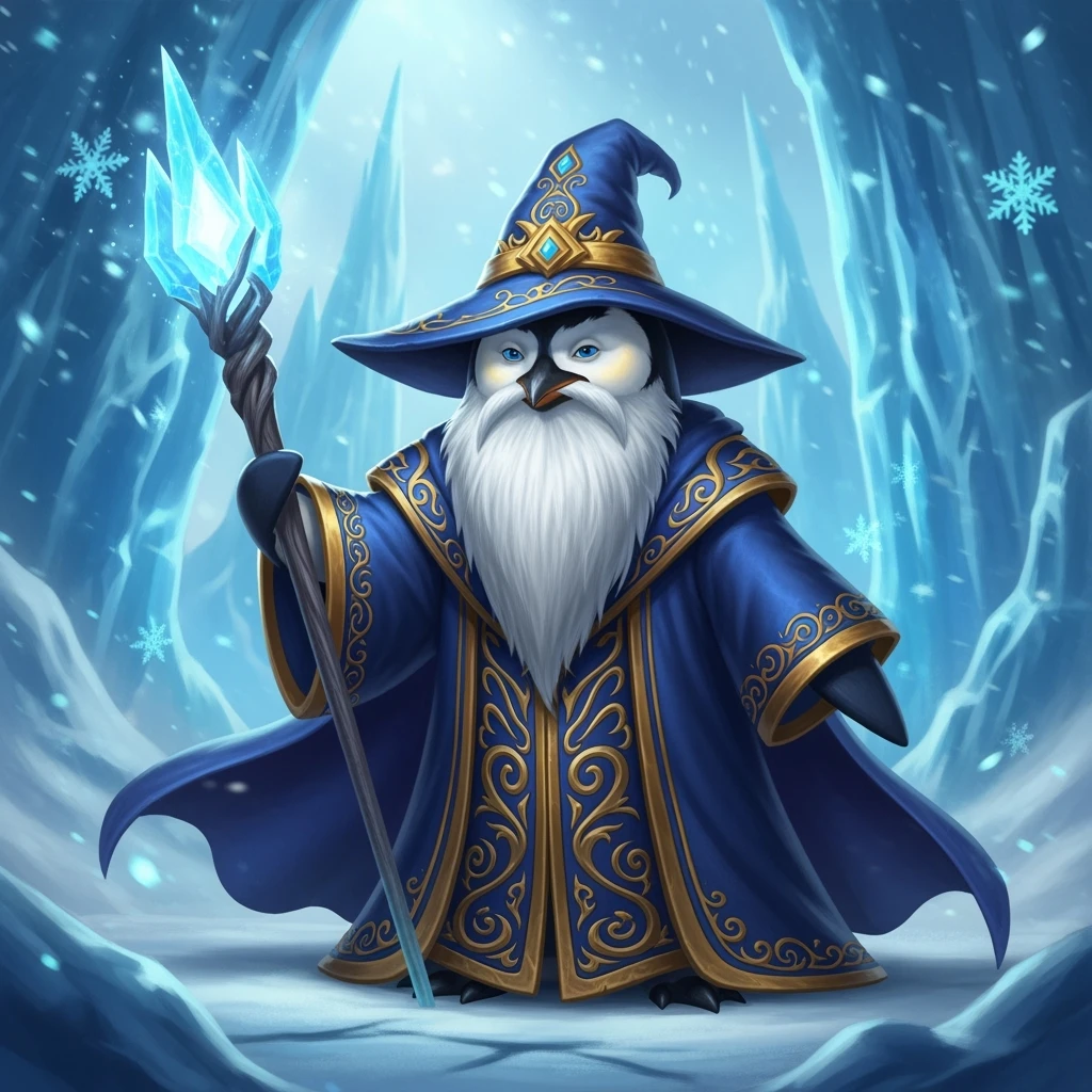 Penguin Wizard emoji