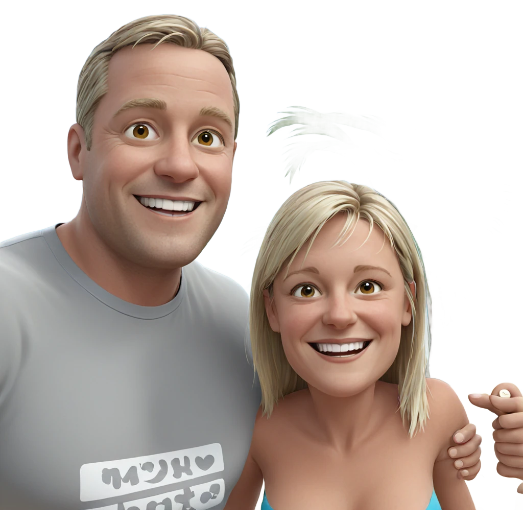 smiling beach day couple emoji