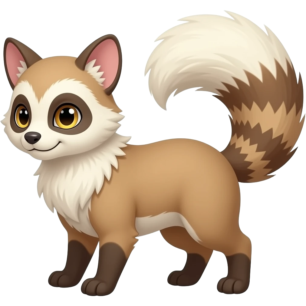 Randomly marked Absol-Furret-Mankeulv-Civet-Genet-Marsupial-Ermine-hybrid emoji