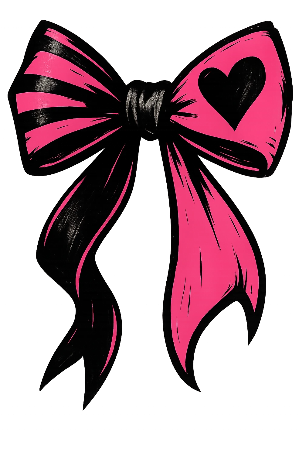 emo bow, black and pink, expressive and stylish, remove background emoji