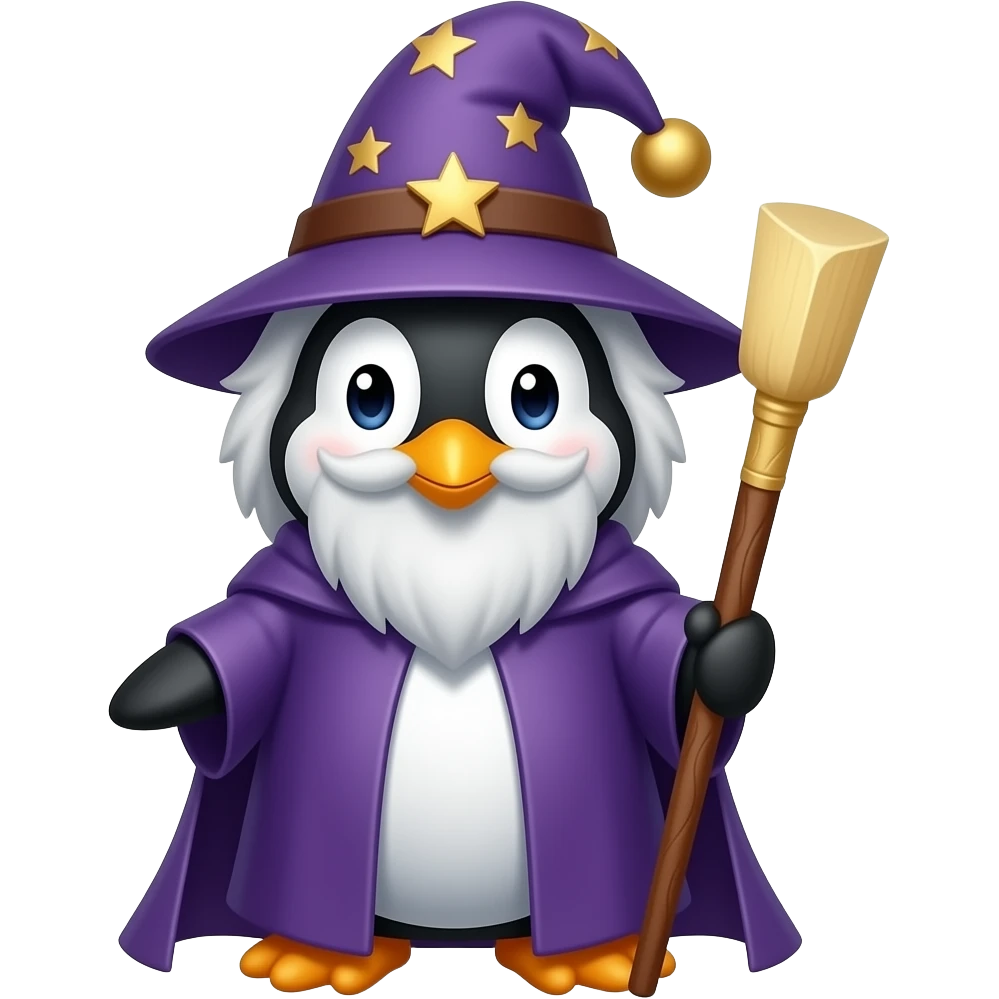 Penguin Wizard emoji