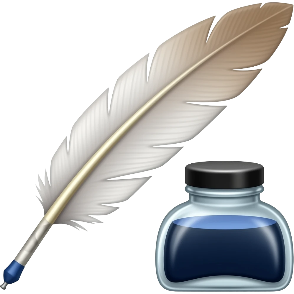quill and ink bottle emoji