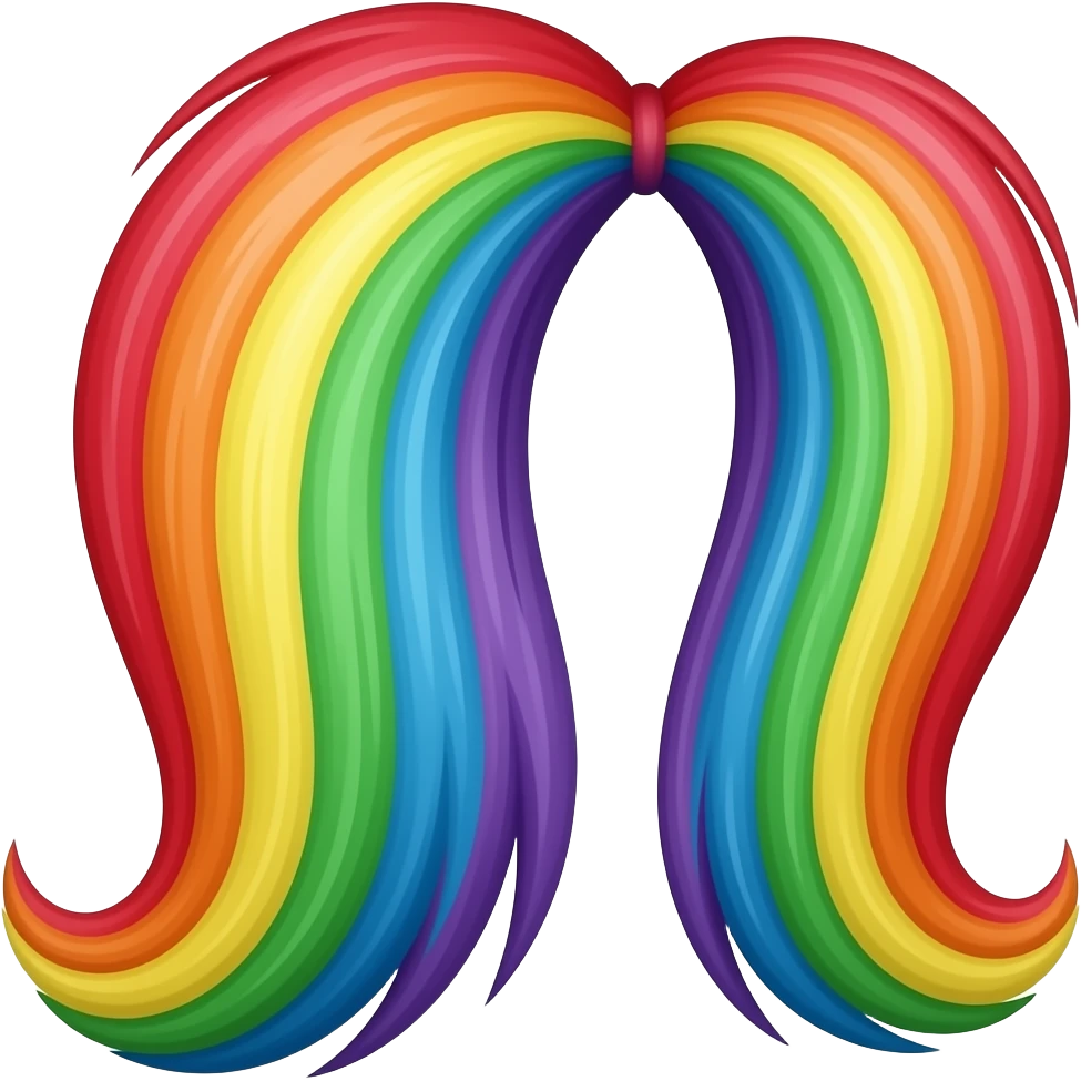 Emojim saçları rengarenk bir my little pony saçı uzun kendisi rengarenk olsun ve büyük olsun emoji