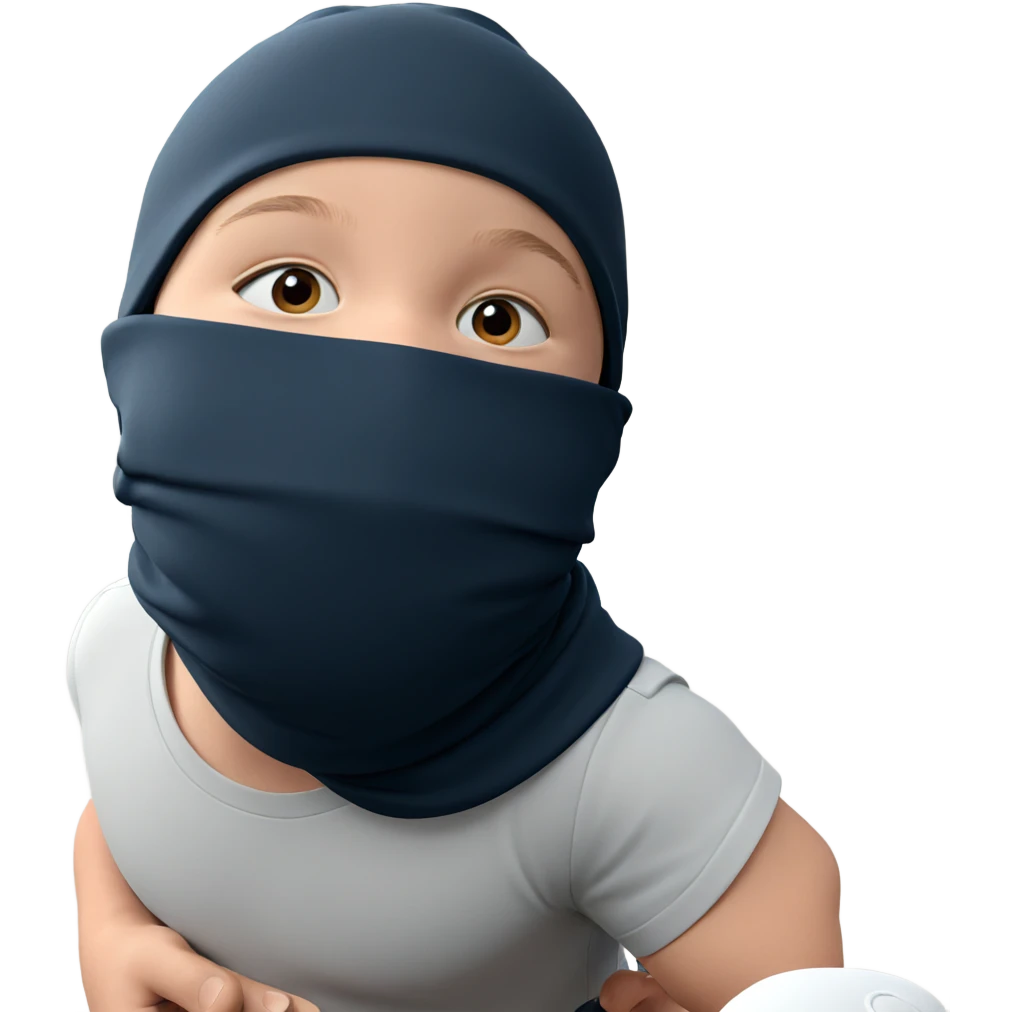 boy in hat and mask emoji