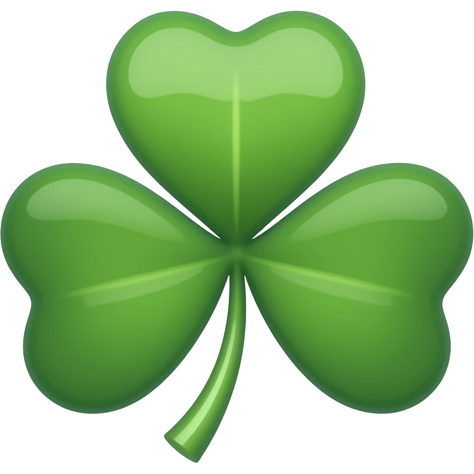 A four-leaf clover emoji