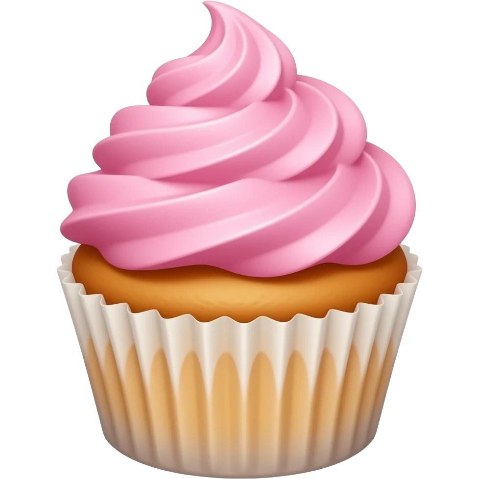 Cupcake with pink icing emoji