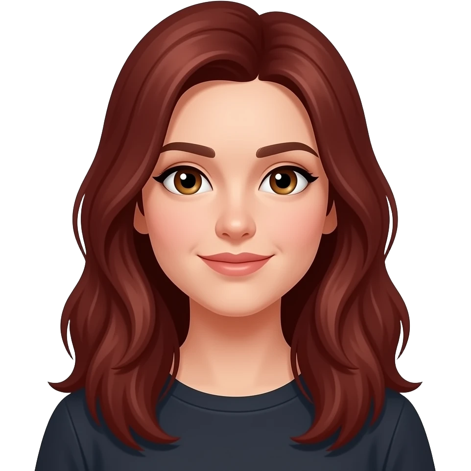 Koyu Kızıl ve daha uzun saçlıyım Ela göz rengim var.kahveyi cok severim yesil gözlü degilim ela gözlüyüm emoji