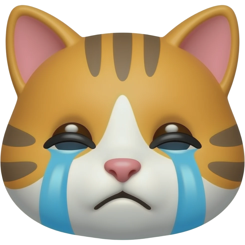 face of a cat crying emoji
