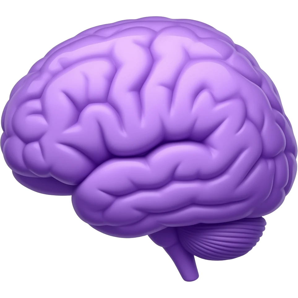 Cerveau mauve iOS 26 emoji