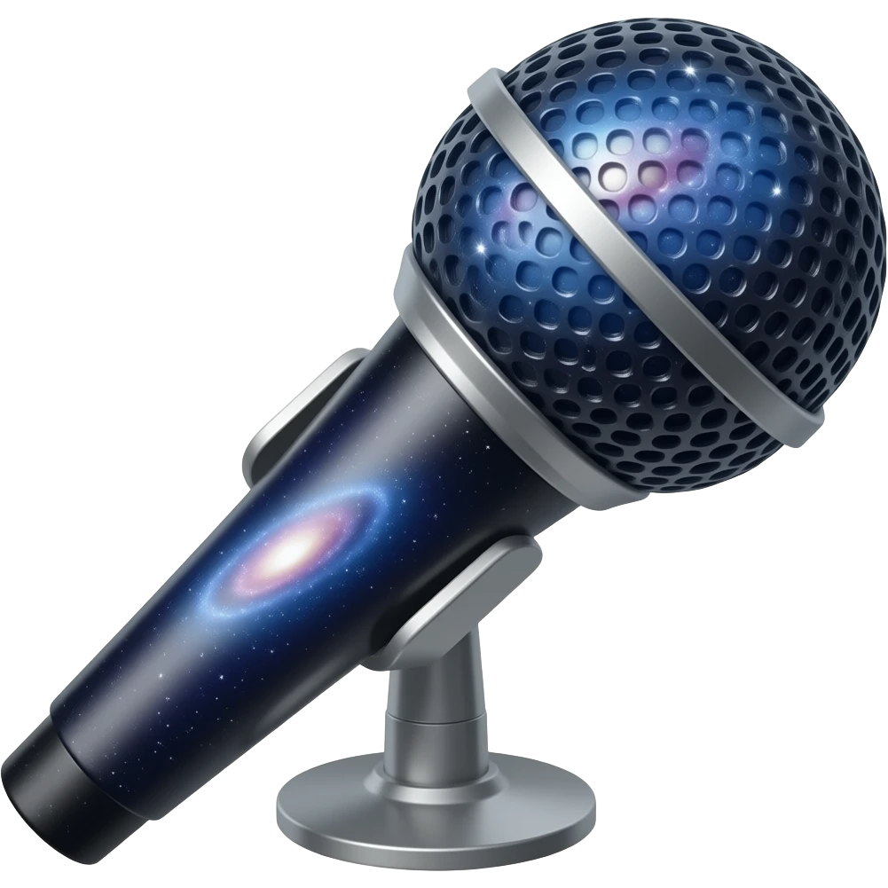 GALAXY microphone with imprints nebula emoji
