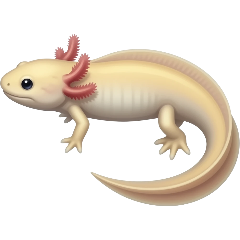 Axolotl full body side view emoji