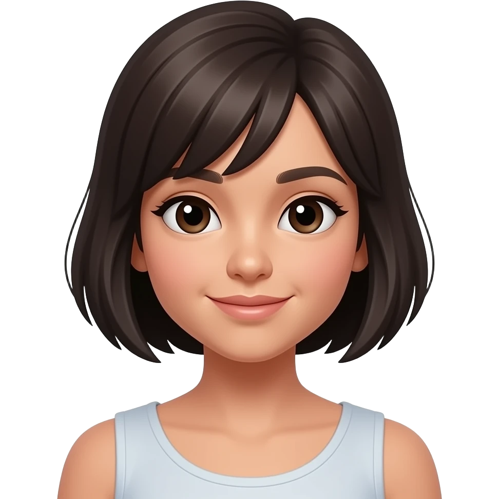 Morena short hair soft girl emoji