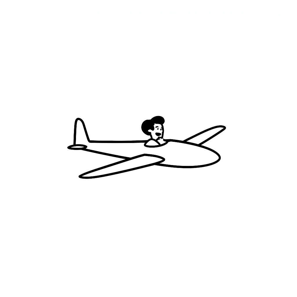 Make the glider white, remove any propeller, keep the hand drawn doodle style, keep background as is. emoji