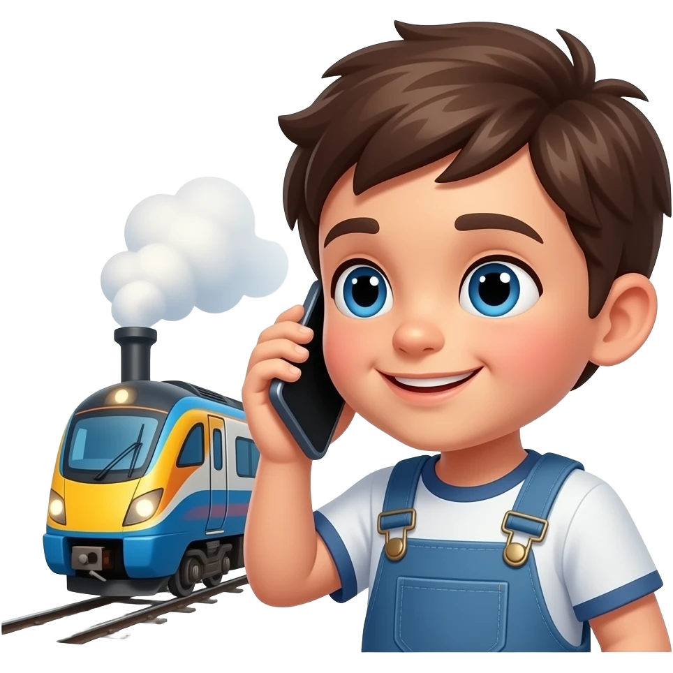 I like phones and I like train six seven kid emoji