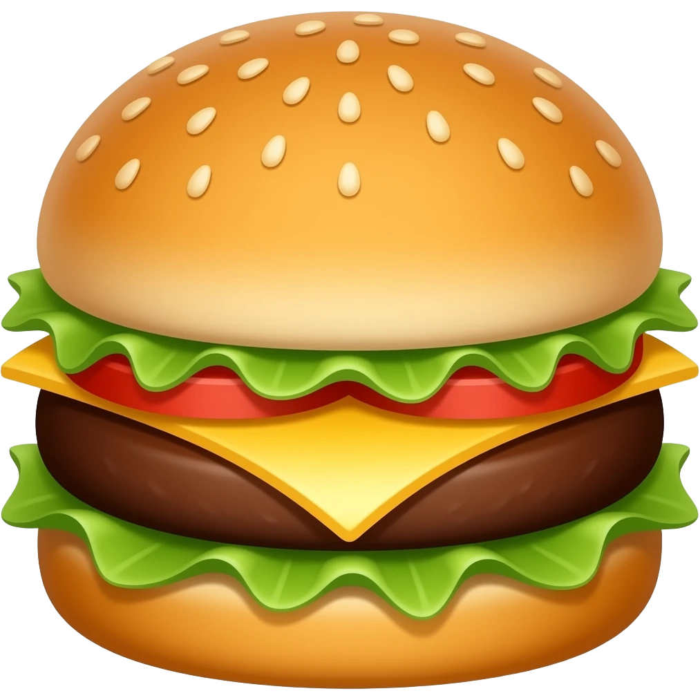 Hamburger cheese emoji