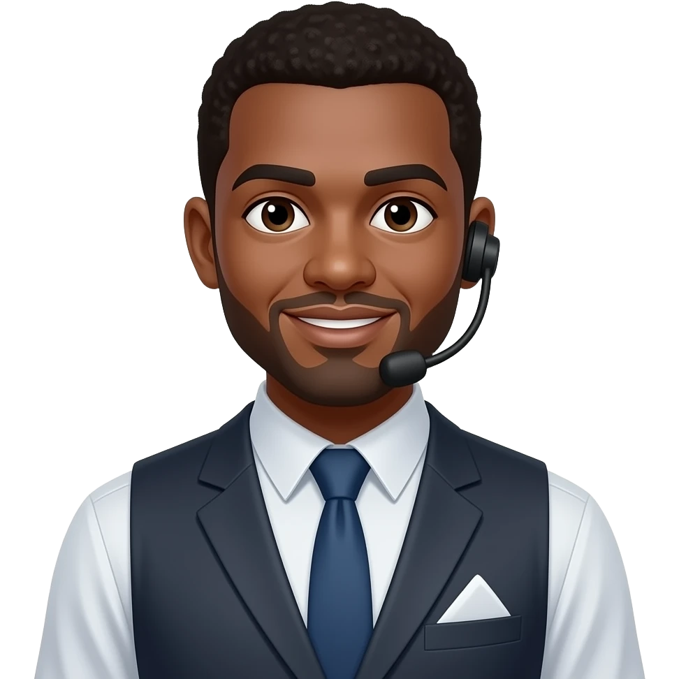 Black man Service provider emoji
