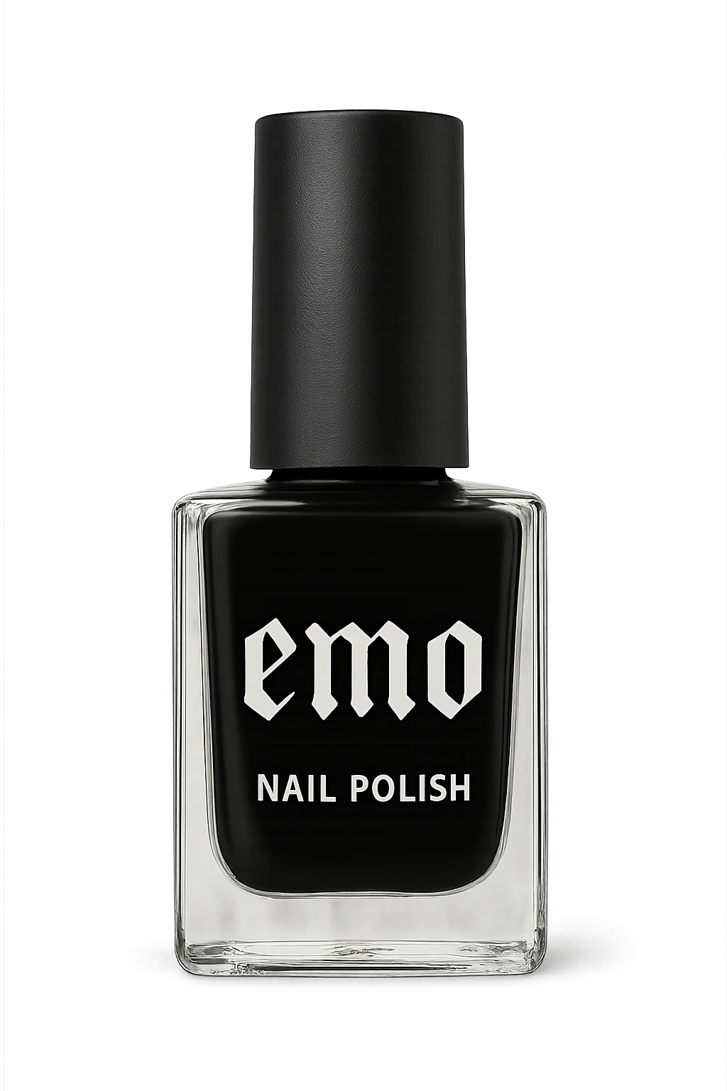 emo black nail polish bottle, no background emoji
