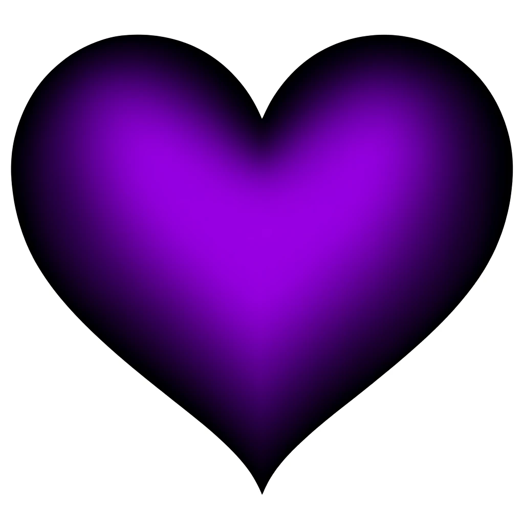goth purple heart emoji