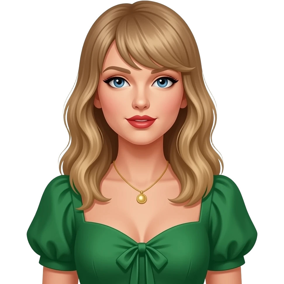 taylor swift n green august dress emoji