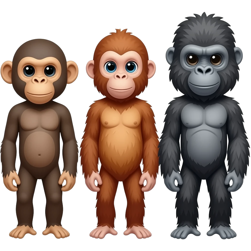 Chimpanzini+ Orangutan + Monkey+ Gorilla emoji
