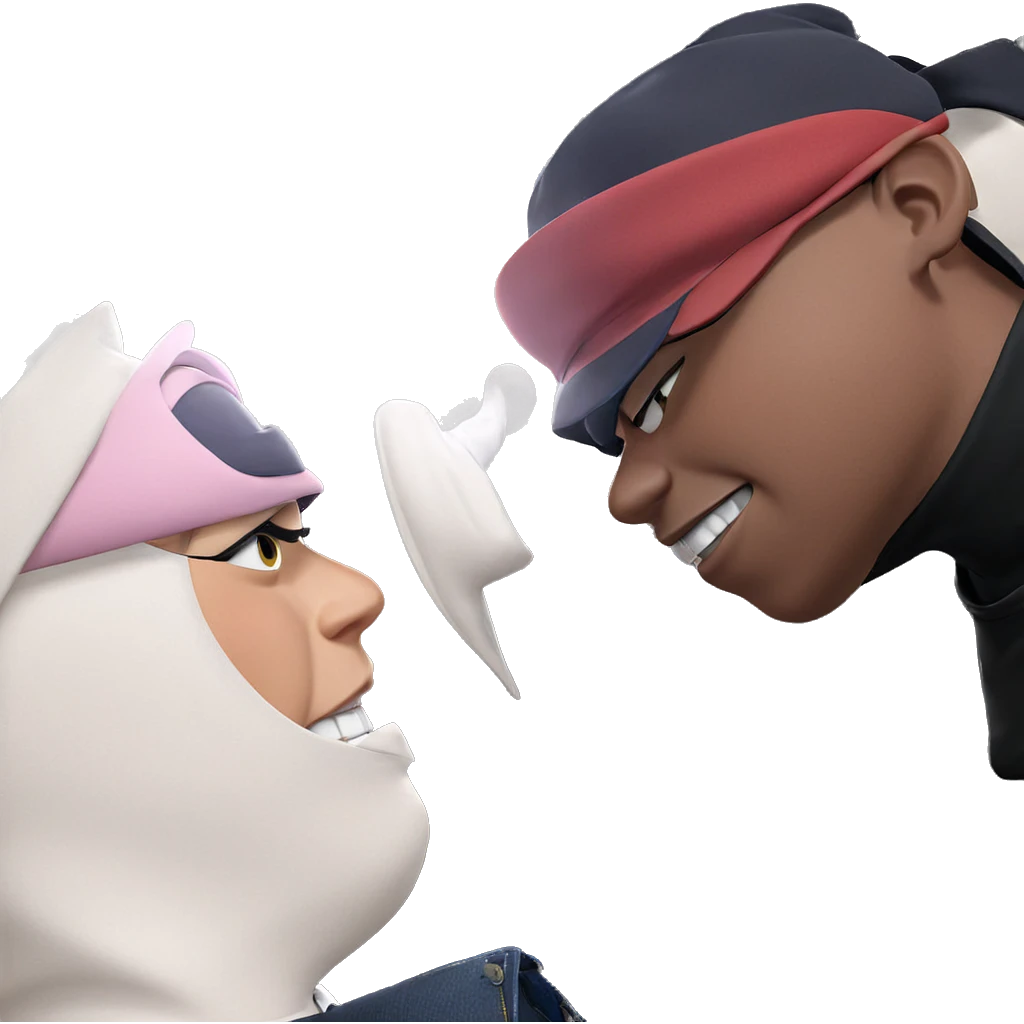 two boys in stylish hats emoji