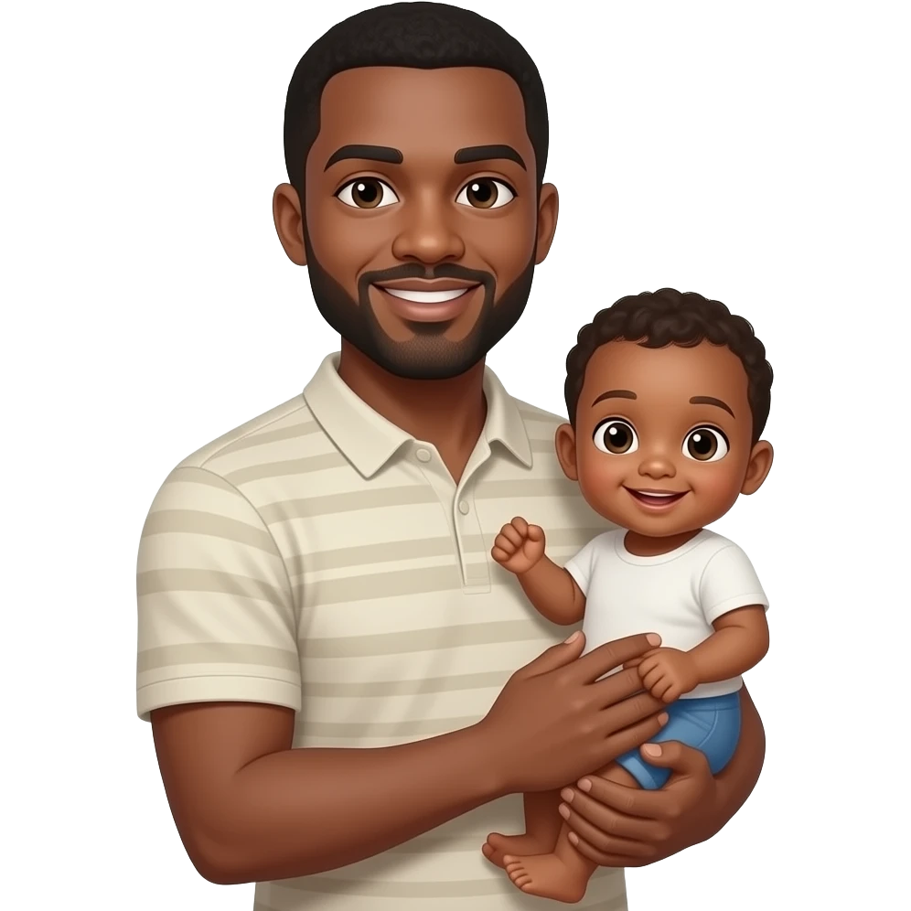 Baby black daddy emoji