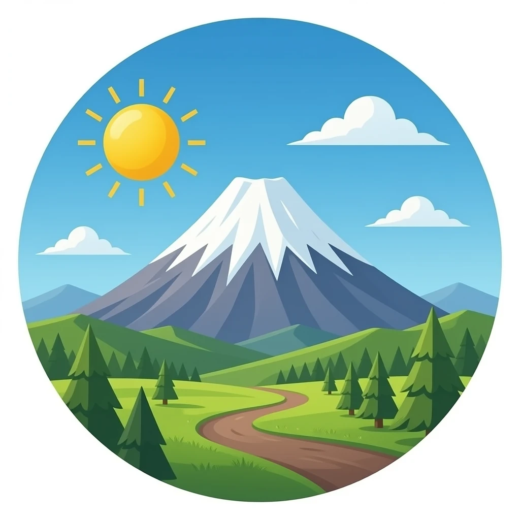 CREA UN EMOJI DE UN VOLCAN DE CHILE emoji