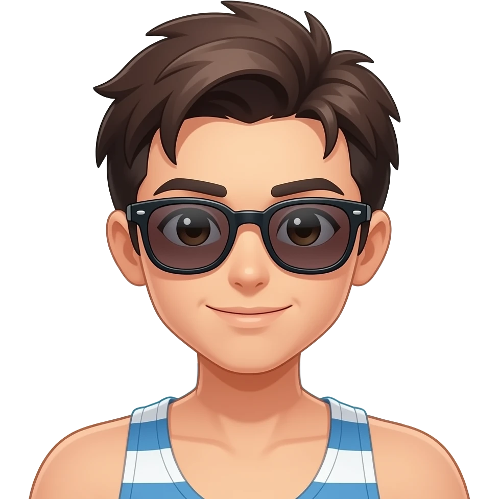 Anime cartoon summer emoji