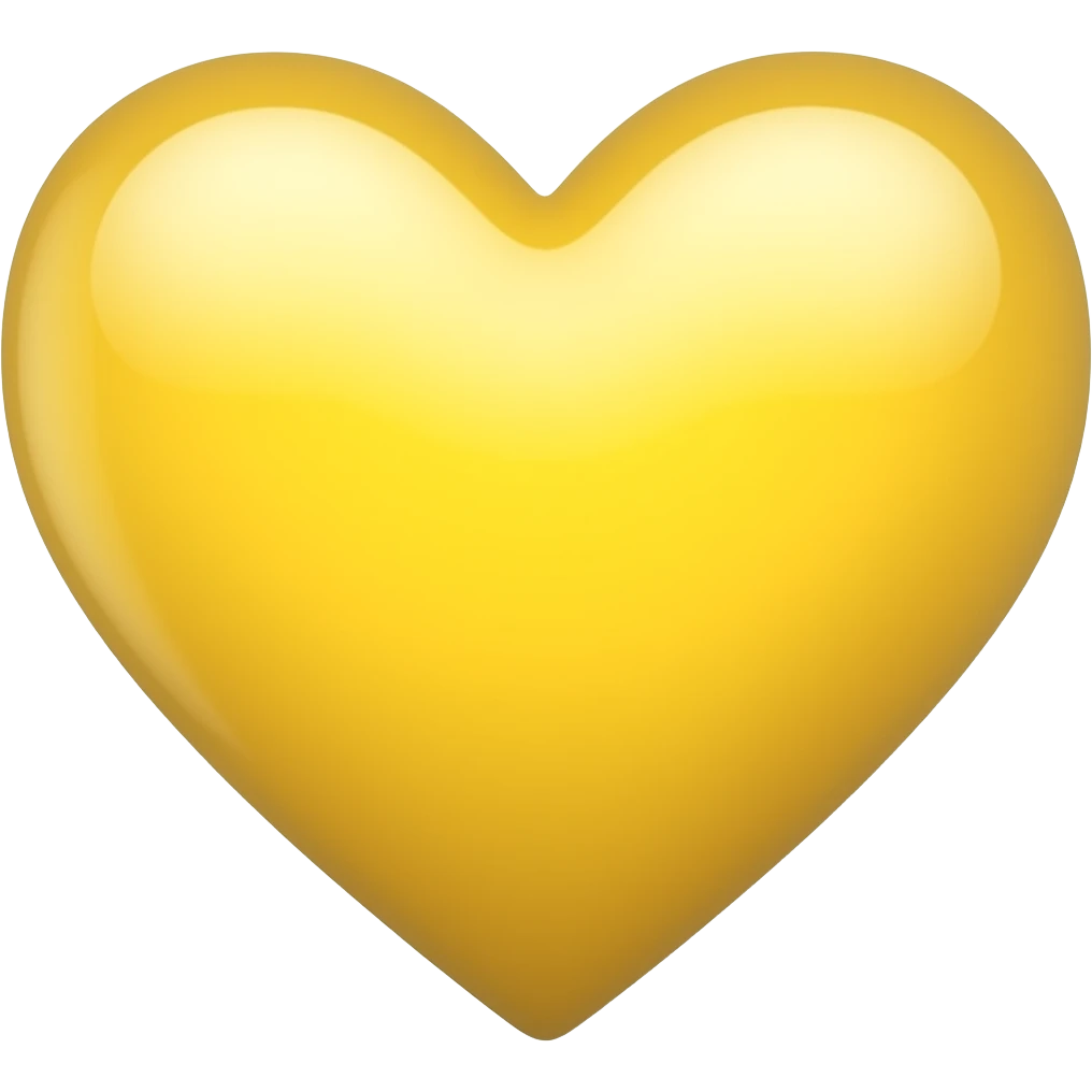 Light  Yellow heart emoji