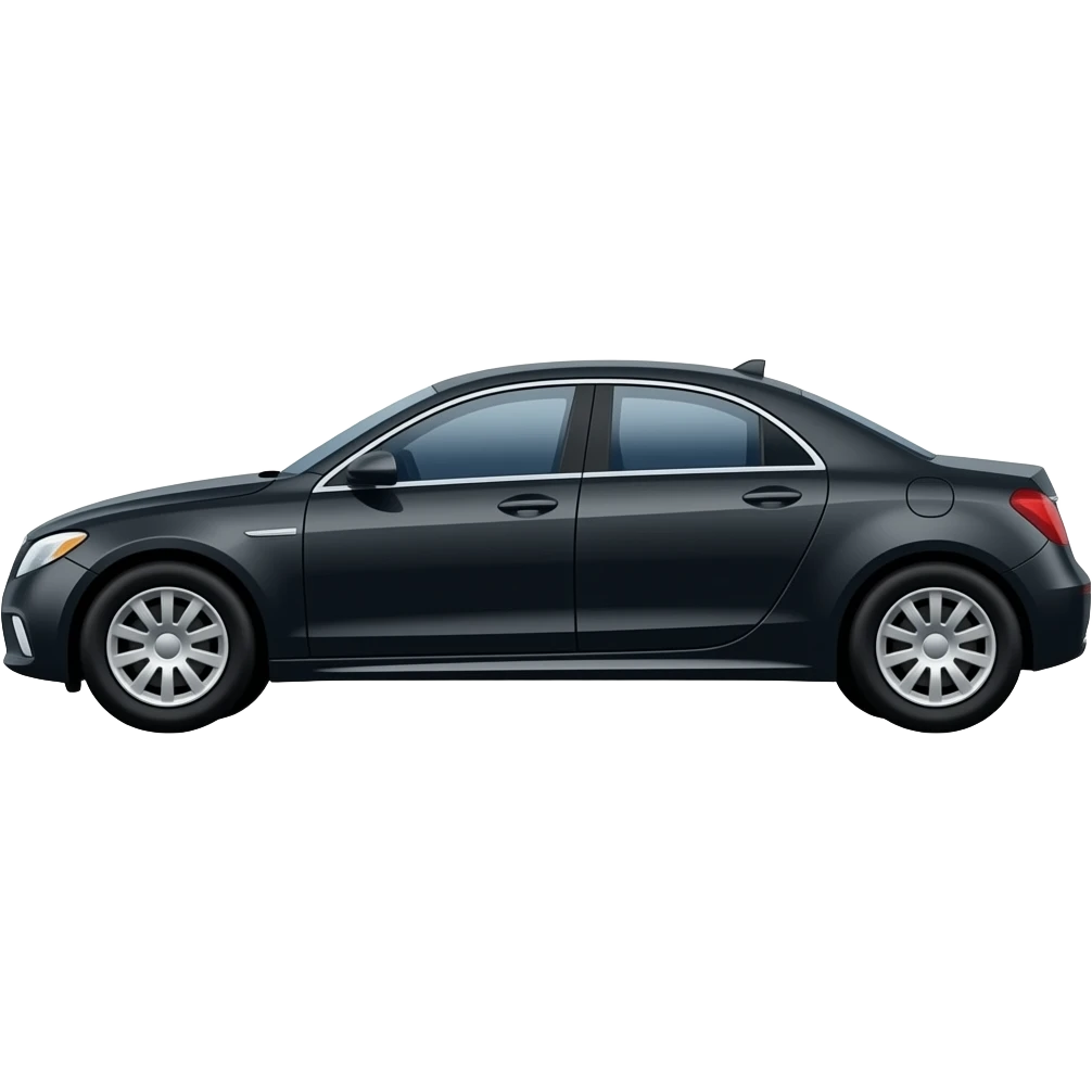 Black limousine as seen from the side emoji