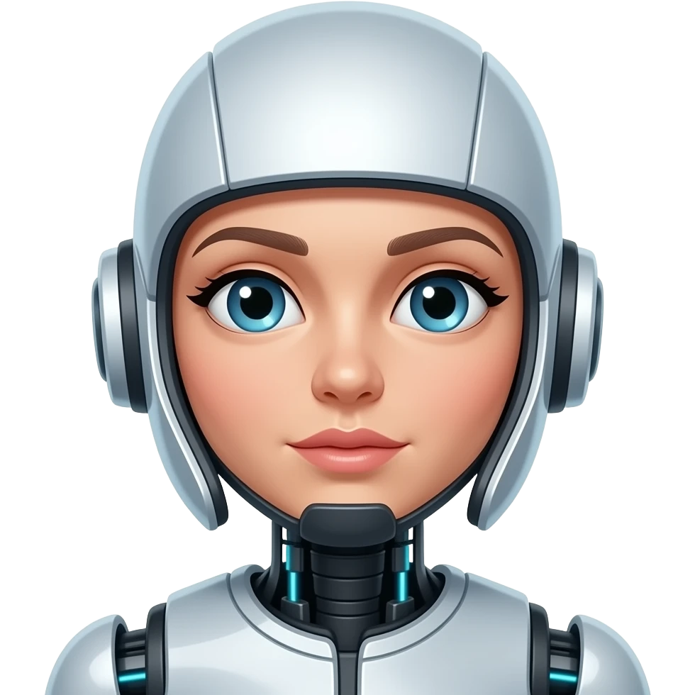 Female robot human farting eletricity emoji