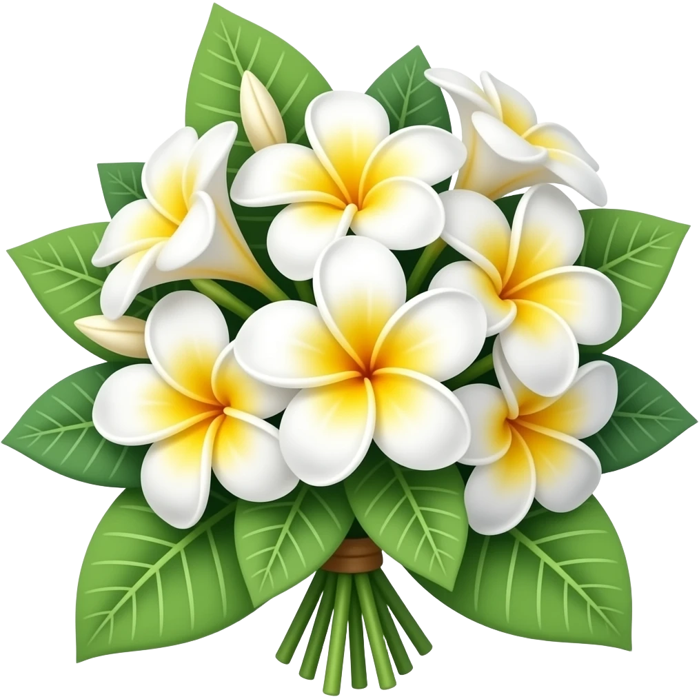 Plumeria bouquet emoji