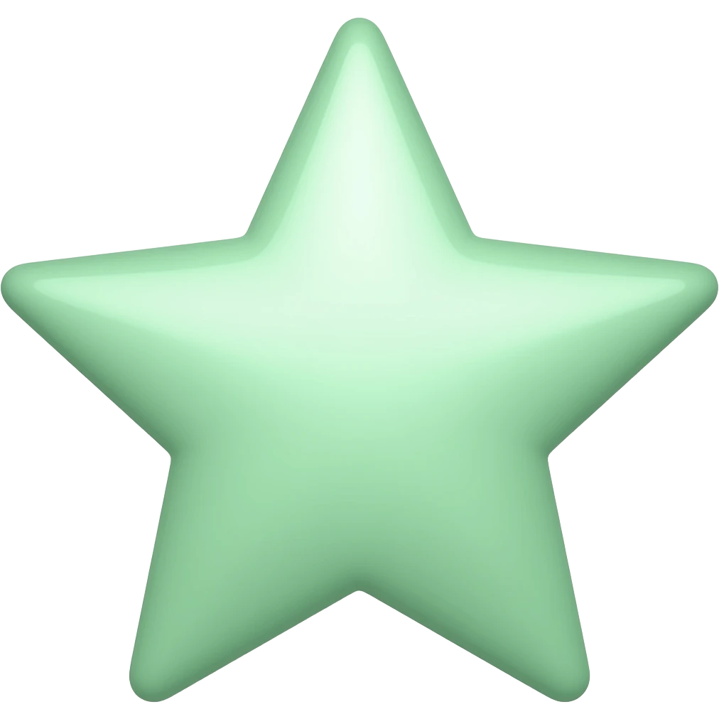 Green pastel star emoji