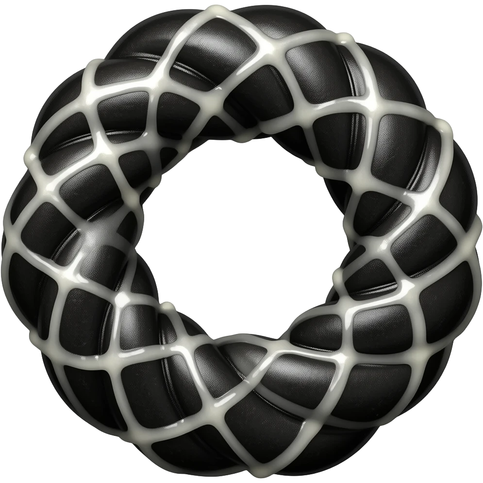 Make a PEN INK flavoured round cheese pull black colour  knafeh emoji