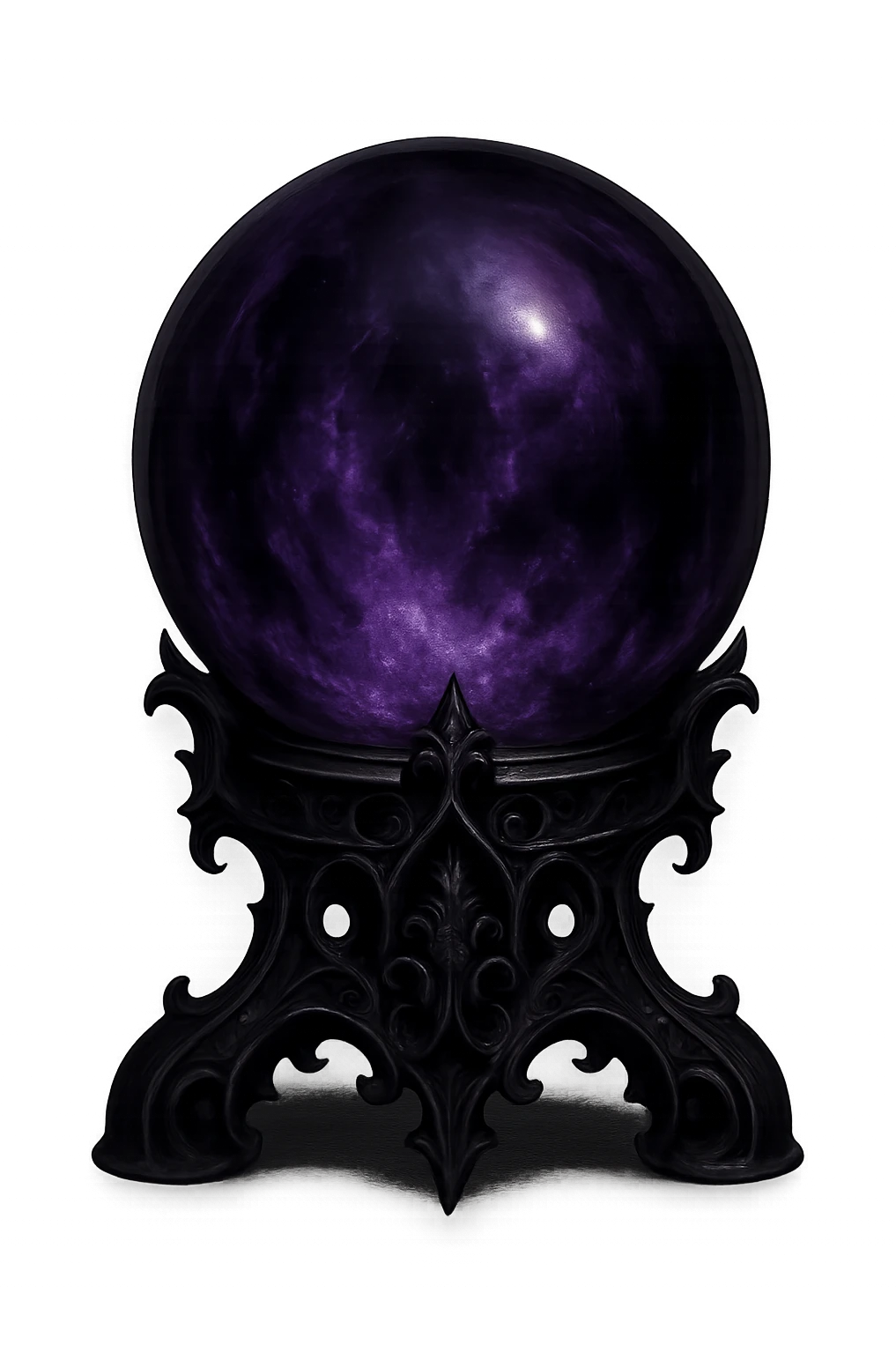 goth object, dark crystal ball, mysterious emoji