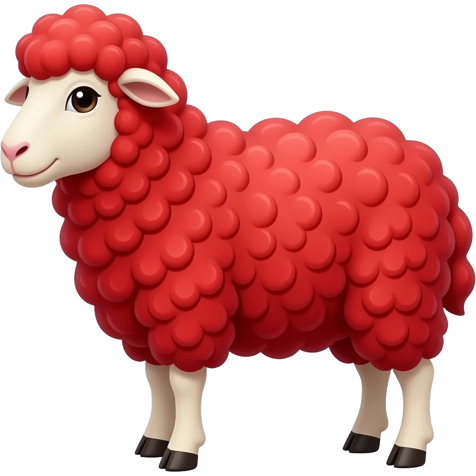 red sheep emoji