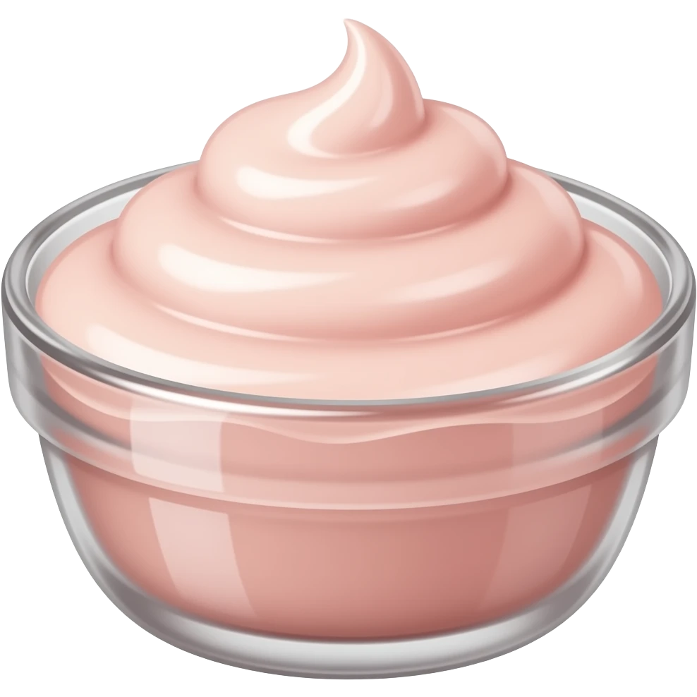 Mayo-ketchup mixed sauce mixed together to be light pink emoji