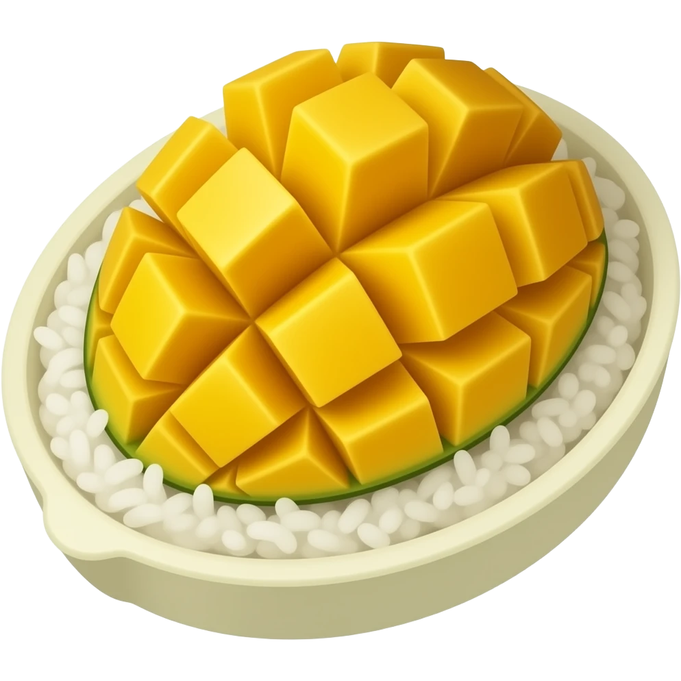 Mango sticky rice emoji