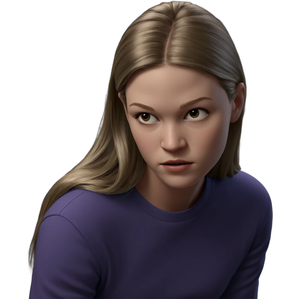 girl gazing indoors realism emoji